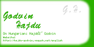 godvin hajdu business card